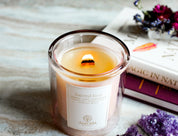 Auroria Rituals Sacred Rest Intention Candle made with pure essential oils. Coconut soy wax essential oil candle
